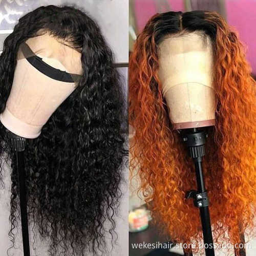 Mongolian Kinky Curly Human Hair Wigs 150% Density 13x4 13x6 Front Lace Raw Natural Color With Baby Hair Pre Plucked Wigs